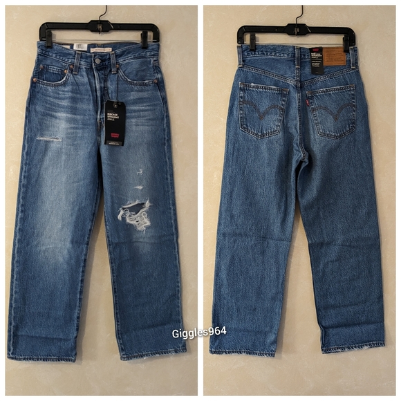Levi's Ribcage Straight Leg Jeans Noe High - Picture 4 of 4